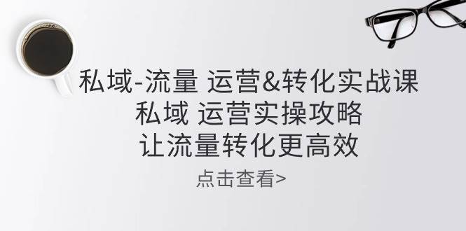 私域流量运营&转化实操课：私域运营实操攻略，让流量转化更高效插图零零网创资源网