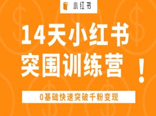 14天小红书突围训练营 ，0基础快速突破千粉变现插图零零网创资源网