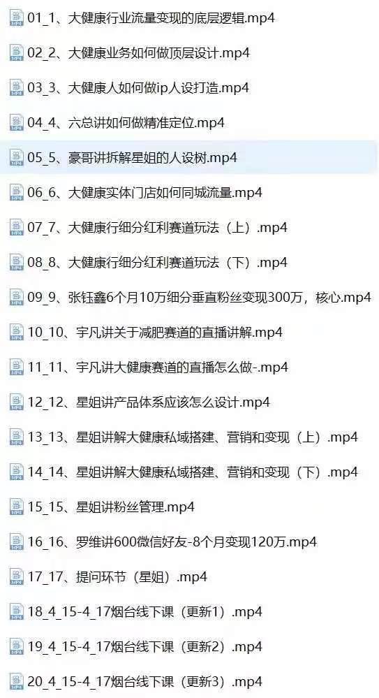 （10871期）大健康 流量 变现2.0：拓高变现 流量/成高客单/低粉高变现/只讲落地实战插图零零网创资源网