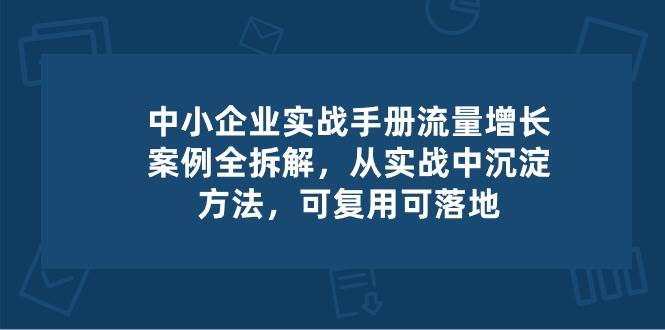 （10889期）中小 企业 实操手册-流量增长案例拆解，从实操中沉淀方法，可复用可落地插图零零网创资源网