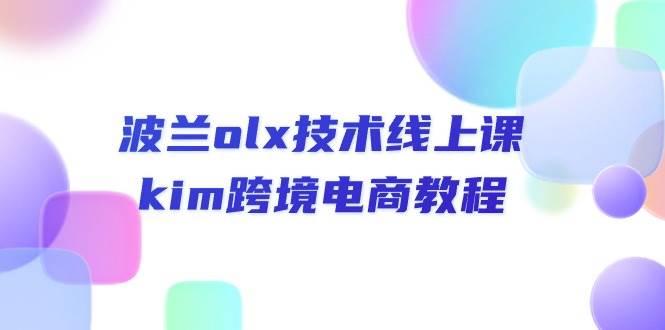 （10967期）波兰olx 技术线上课，kim跨境电商教程插图零零网创资源网