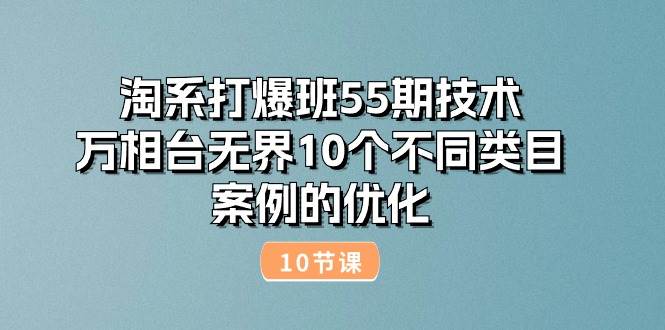 （10996期）淘系打爆班55期技术：万相台无界10个不同类目案例的优化（10节）插图零零网创资源网