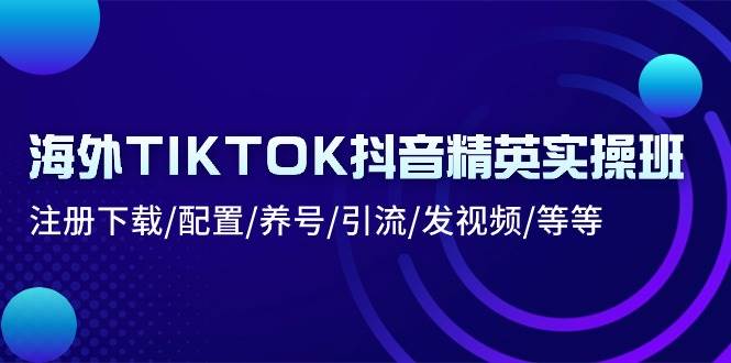 （10998期）海外TIKTOK抖音精英实操班：注册下载/配置/养号/引流/发视频/等等插图零零网创资源网