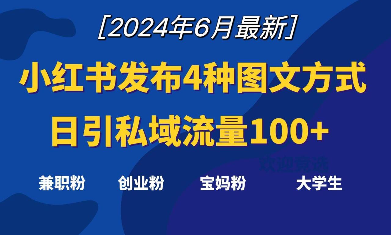 小红书发布这4种图文，就能日引私域流量100+插图零零网创资源网