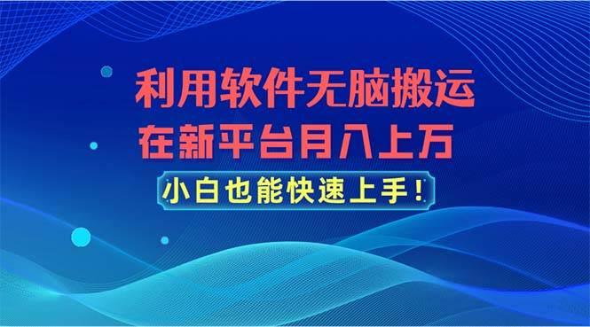 （11078期）利用软件无脑搬运，在新平台月入上万，小白也能快速上手插图零零网创资源网