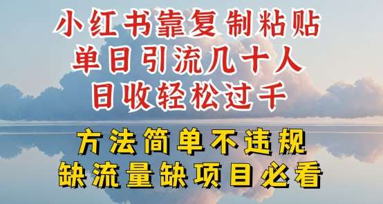 小红书靠复制粘贴单日引流几十人目收轻松过千，方法简单不违规【揭秘】插图零零网创资源网