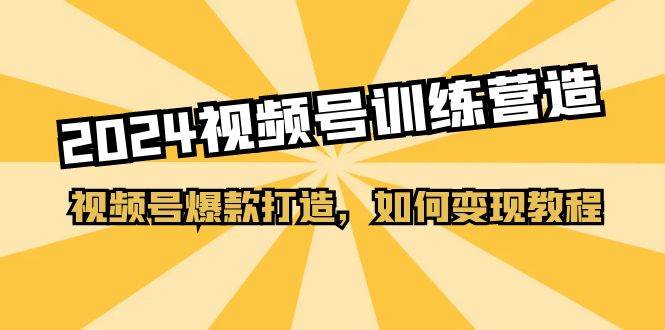 （11135期）2024视频号训练营，视频号爆款打造，如何变现教程（20节课）插图零零网创资源网