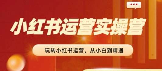 2024小红书运营实操营，​从入门到精通，完成从0~1~100插图零零网创资源网