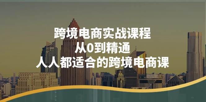 （11183期）跨境电商实战课程：从0到精通，人人都适合的跨境电商课（14节课）插图零零网创资源网