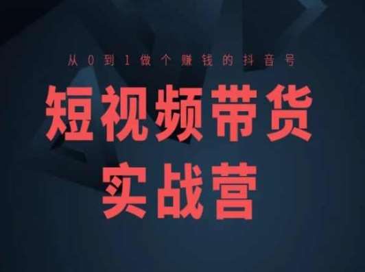 短视频带货实战营(高阶课)，从0到1做个赚钱的抖音号插图零零网创资源网