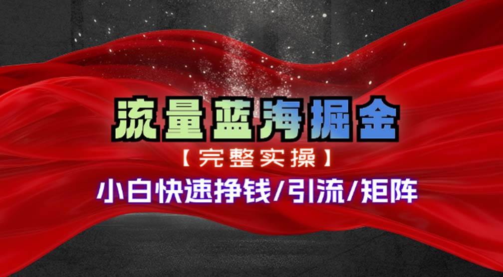 （11302期）热门赛道掘金_小白快速入局挣钱，可矩阵【完整实操】插图零零网创资源网