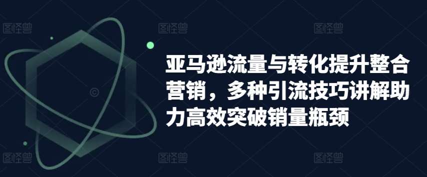 亚马逊流量与转化提升整合营销，多种引流技巧讲解助力高效突破销量瓶颈插图零零网创资源网