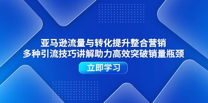 （11335期）亚马逊流量与转化提升整合营销，多种引流技巧讲解助力高效突破销量瓶颈插图零零网创资源网