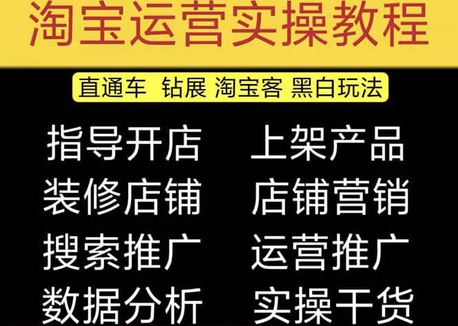 2023淘宝开店教程0基础到高级全套视频网店电商运营培训教学课程（2月更新）插图零零网创资源网