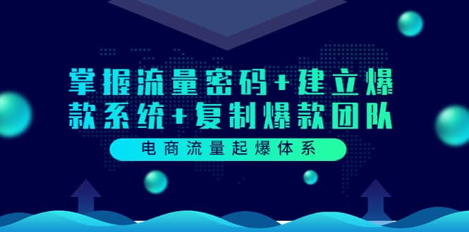 电商流量起爆体系：掌握流量密码+建立爆款系统+复制爆款团队（价值599）