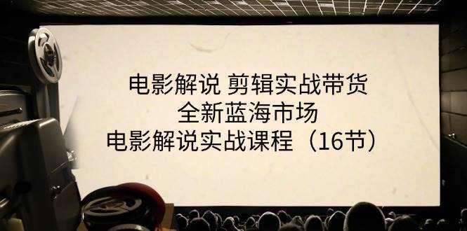 电影解说剪辑实战带货全新蓝海市场，电影解说实战课程（16节）插图零零网创资源网