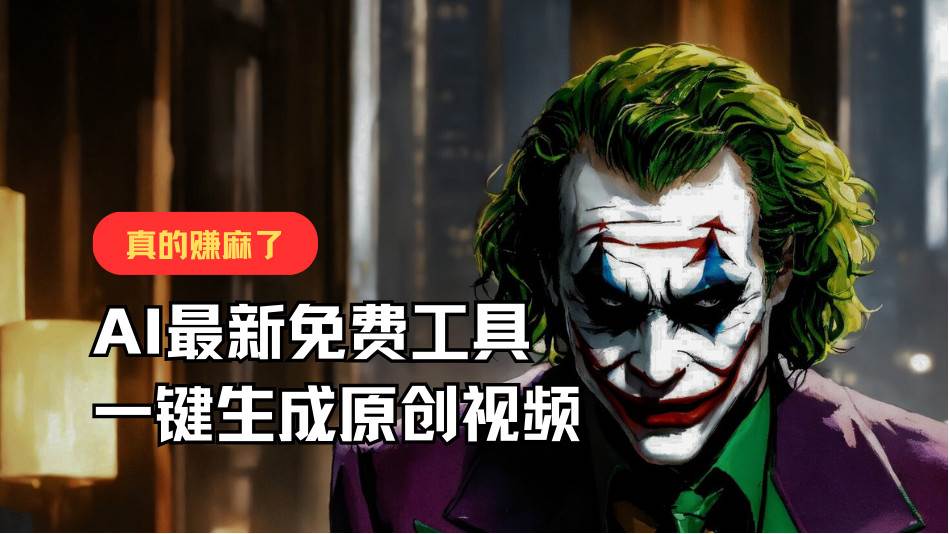 最新免费AI工具，一键生成原创视频，佛系搬运，轻松月入10000+！插图零零网创资源网