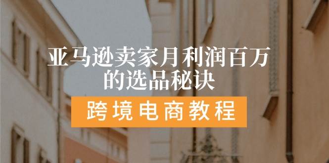 （11456期）亚马逊卖家月利润百万的选品秘诀:  抓重点/高利润/大方向/大类目/选品…插图零零网创资源网-最新赚钱项目