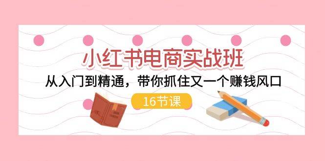 （11533期）小红书电商实战班，从入门到精通，带你抓住又一个赚钱风口（16节）插图零零网创资源网