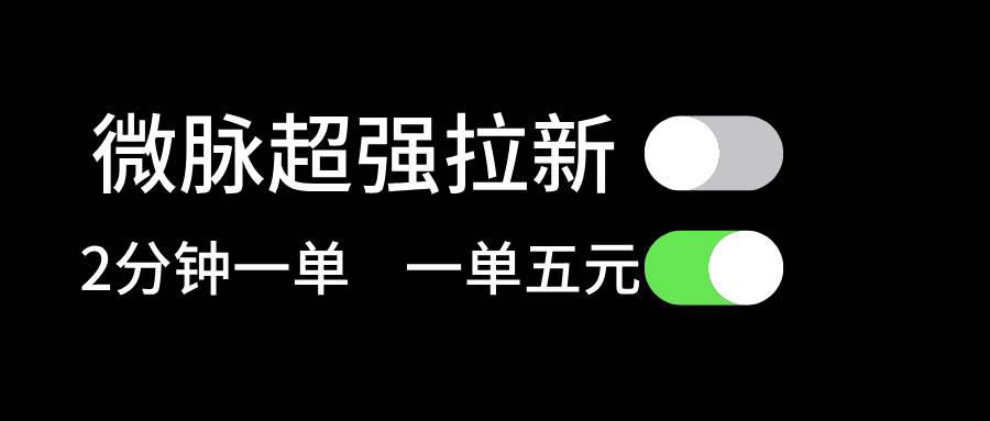 （11580期）微脉超强拉新， 两分钟1单， 一单利润5块，适合小白插图零零网创资源网