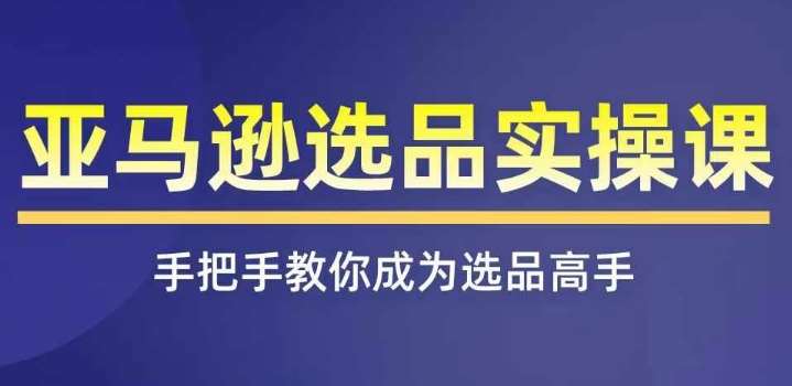 亚马逊选品实操课程，快速掌握亚马逊选品的技巧，覆盖亚马逊选品所有渠道插图零零网创资源网