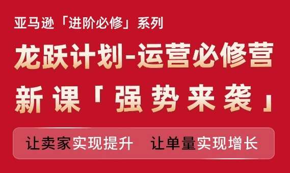 亚马逊进阶必修系列，龙跃计划-运营必修营新课，让卖家实现提升 让单量实现增长插图零零网创资源网