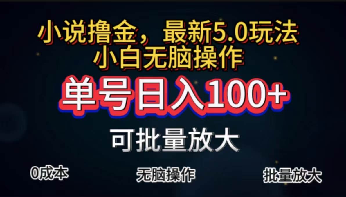 （11651期）全自动小说撸金，单号日入100+小白轻松上手，无脑操作插图零零网创资源网