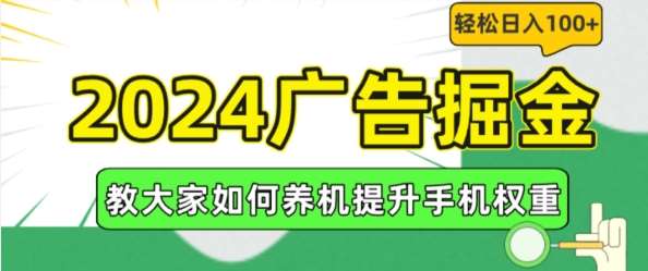 2024广告掘金，教大家如何养机提升手机权重，轻松日入100+【揭秘】插图零零网创资源网