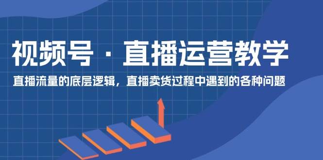 （11687期）视频号 直播运营教学：直播流量的底层逻辑，直播卖货过程中遇到的各种问题插图零零网创资源网