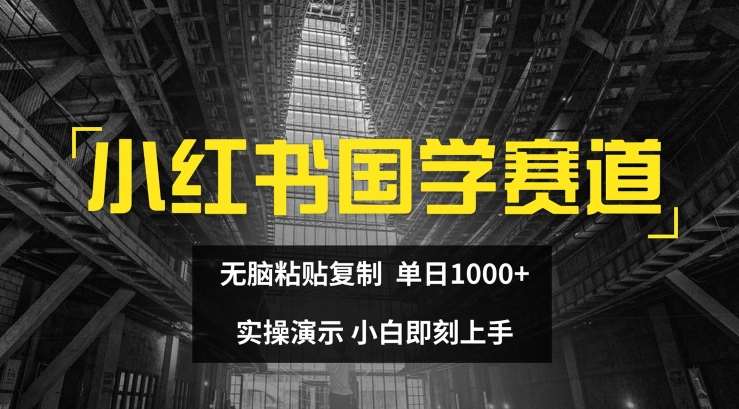 小红书国学赛道，无脑粘贴复制，单日1K，实操演示，小白即刻上手【揭秘】插图零零网创资源网