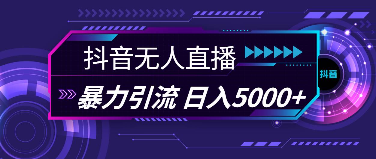 （11709期）抖音无人直播，暴利引流，日入5000+插图零零网创资源网