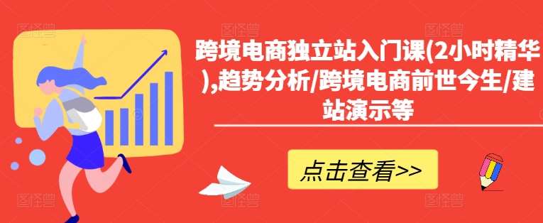 跨境电商独立站入门课(2小时精华),趋势分析/跨境电商前世今生/建站演示等插图零零网创资源网