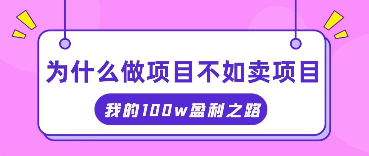 （11893期）抓住互联网创业红利期，我通过卖项目轻松赚取100W+插图零零网创资源网