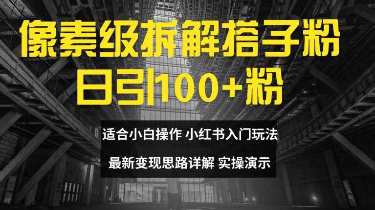 像素级拆解搭子粉，日引100+，小白看完可上手，最新变现思路详解【揭秘】插图零零网创资源网