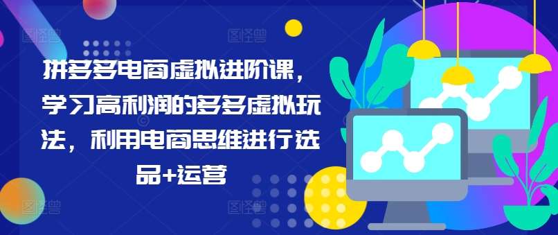 拼多多电商虚拟进阶课，学习高利润的多多虚拟玩法，利用电商思维进行选品+运营插图零零网创资源网