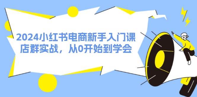 2024小红书电商新手入门课，店群实战，从0开始到学会（31节）插图零零网创资源网