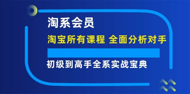 （12055期）淘系会员【淘宝所有课程，全面分析对手】，初级到高手全系实战宝典插图零零网创资源网