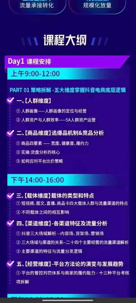 抖音整体经营策略，各种起号选品等，录音加字幕总共17小时插图零零网创资源网