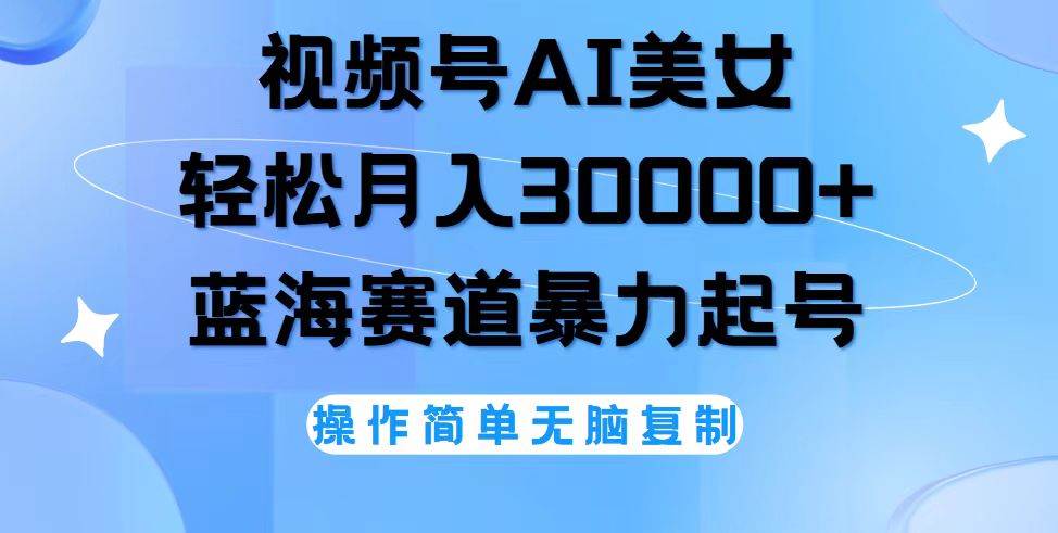 （12125期）视频号AI美女跳舞，轻松月入30000+，蓝海赛道，流量池巨大，起号猛，无…插图零零网创资源网