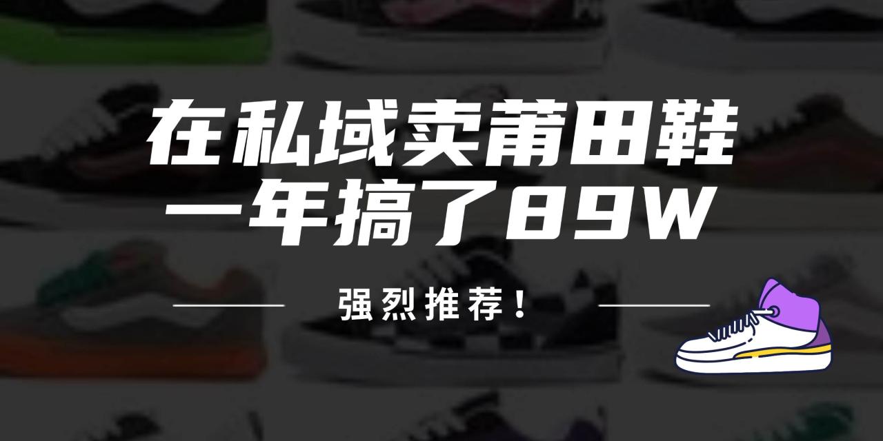 （12370期）24年在私域卖莆田鞋，一年搞了89W，强烈推荐！插图零零网创资源网