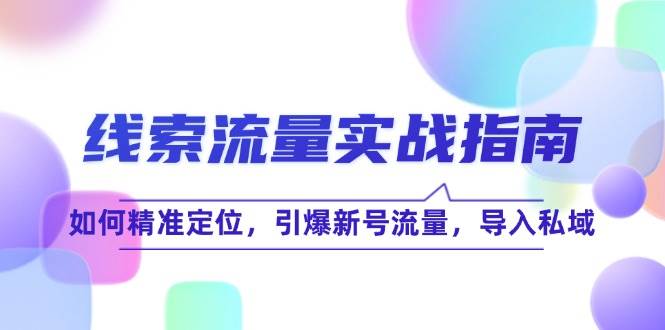 （12382期）线 索 流 量-实战指南：如何精准定位，引爆新号流量，导入私域插图零零网创资源网