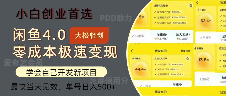 （12434期）闲鱼0成本极速变现项目，多种变现方式 单号日入500+最新玩法插图零零网创资源网