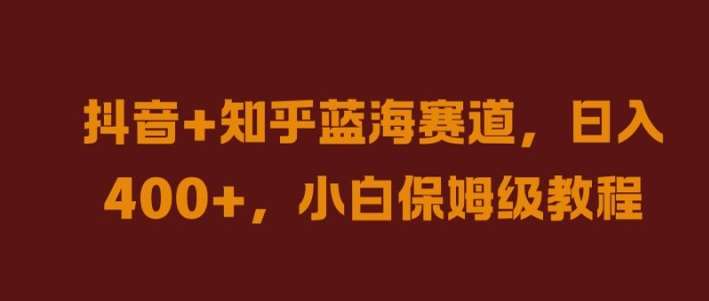 抖音+知乎蓝海赛道，日入几张，小白保姆级教程【揭秘】插图零零网创资源网