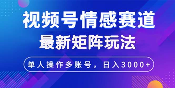 （12609期）视频号创作者分成情感赛道最新矩阵玩法日入3000+插图零零网创资源网