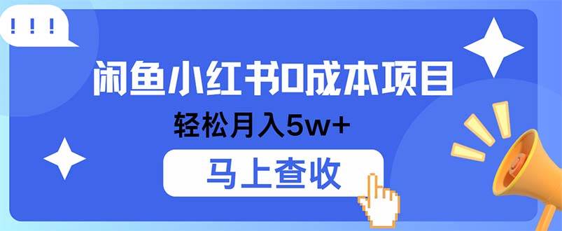 （12777期）小鱼小红书0成本项目，利润空间非常大，纯手机操作插图零零网创资源网