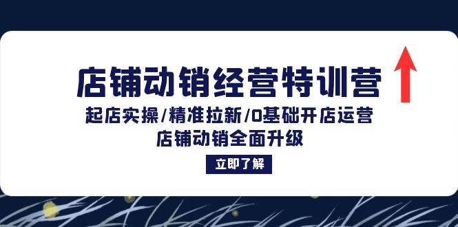 （12794期）店铺动销经营特训营：起店实操/精准拉新/0基础开店运营/店铺动销全面升级插图零零网创资源网