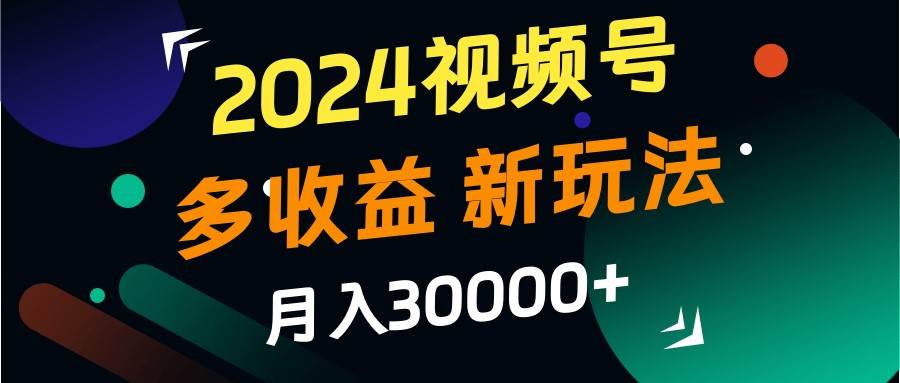 2024视频号多收益的新玩法，月入3w+，新手小白都能简单上手！插图零零网创资源网