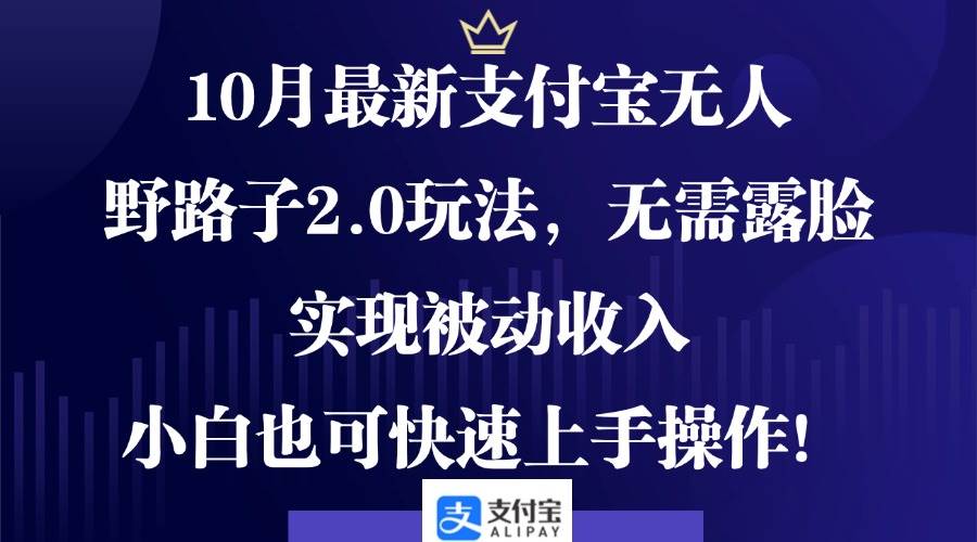 （12824期）10月最新支付宝无人野路子2.0玩法，无需露脸，实现被动收入，小白也可…插图零零网创资源网