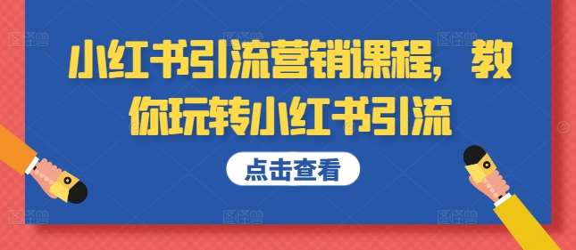 小红书引流营销课程，教你玩转小红书引流插图零零网创资源网-最新赚钱项目