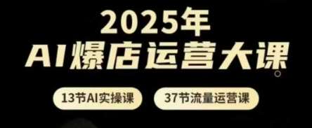 2025年AI爆店运营大课，13节AI实操课+37节流量运营课插图零零网创资源网-最新赚钱项目
